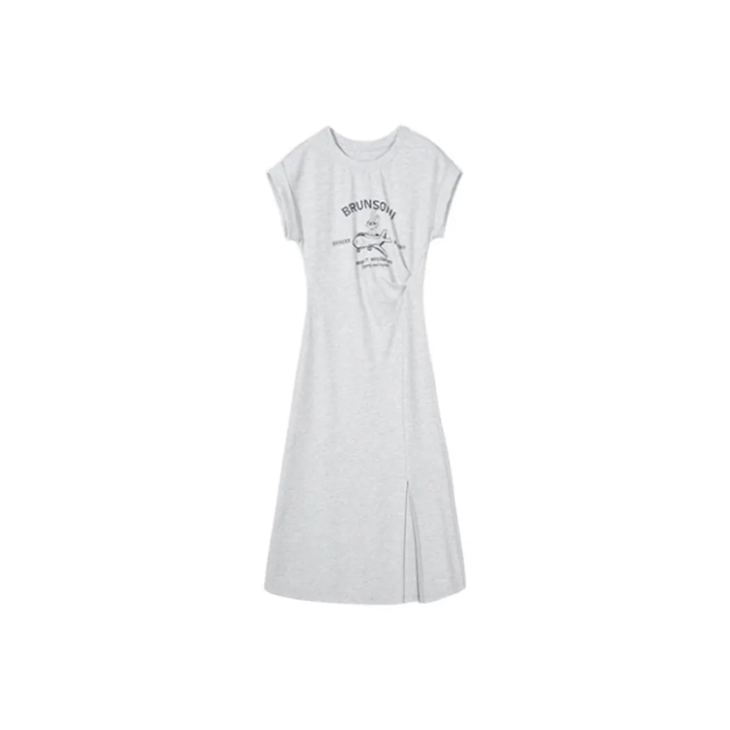 The plums are cooked Лето Короткий рукав Платье Женское