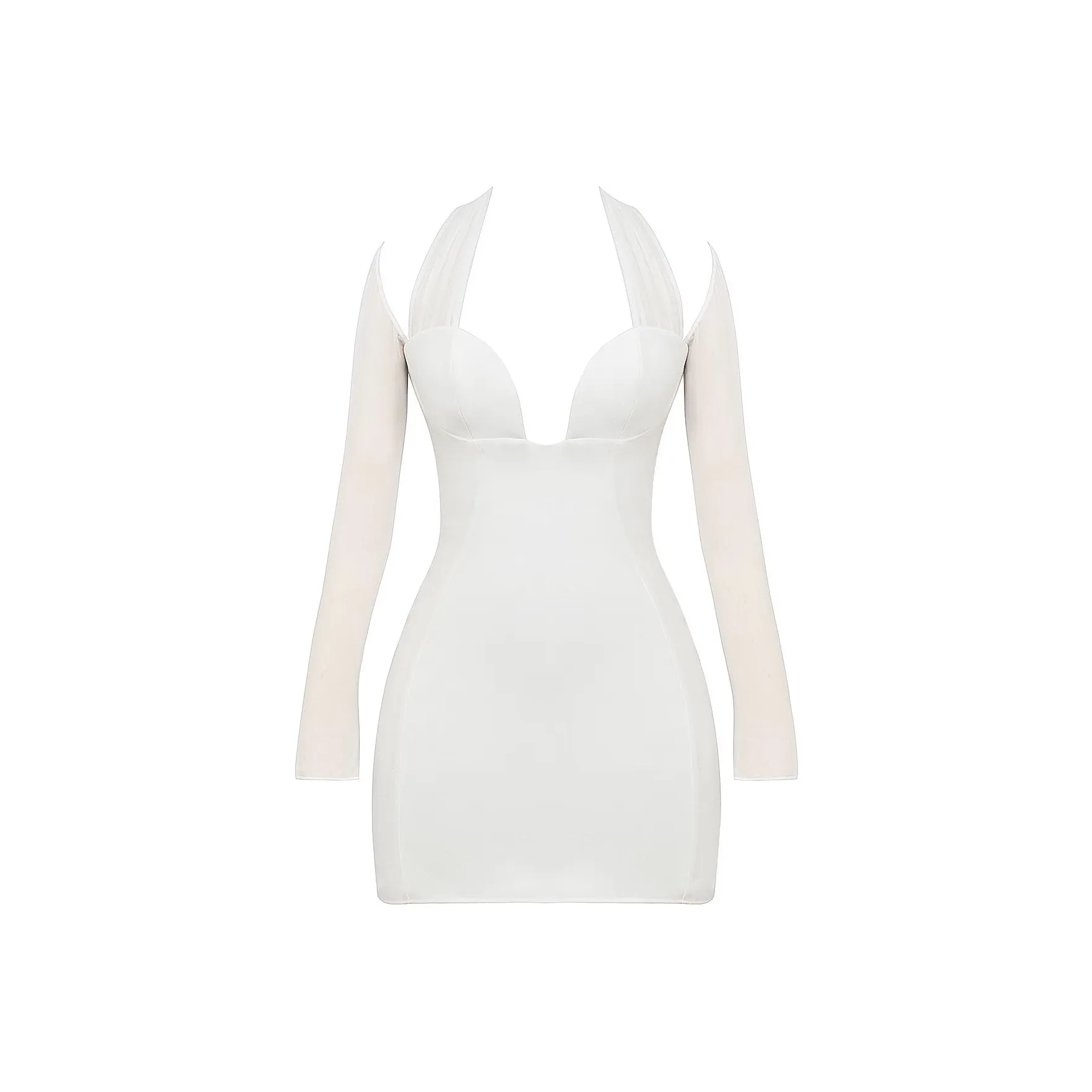 HOUSE OF CB HOLLY Long Sleeved Dress Women's WHITE/White