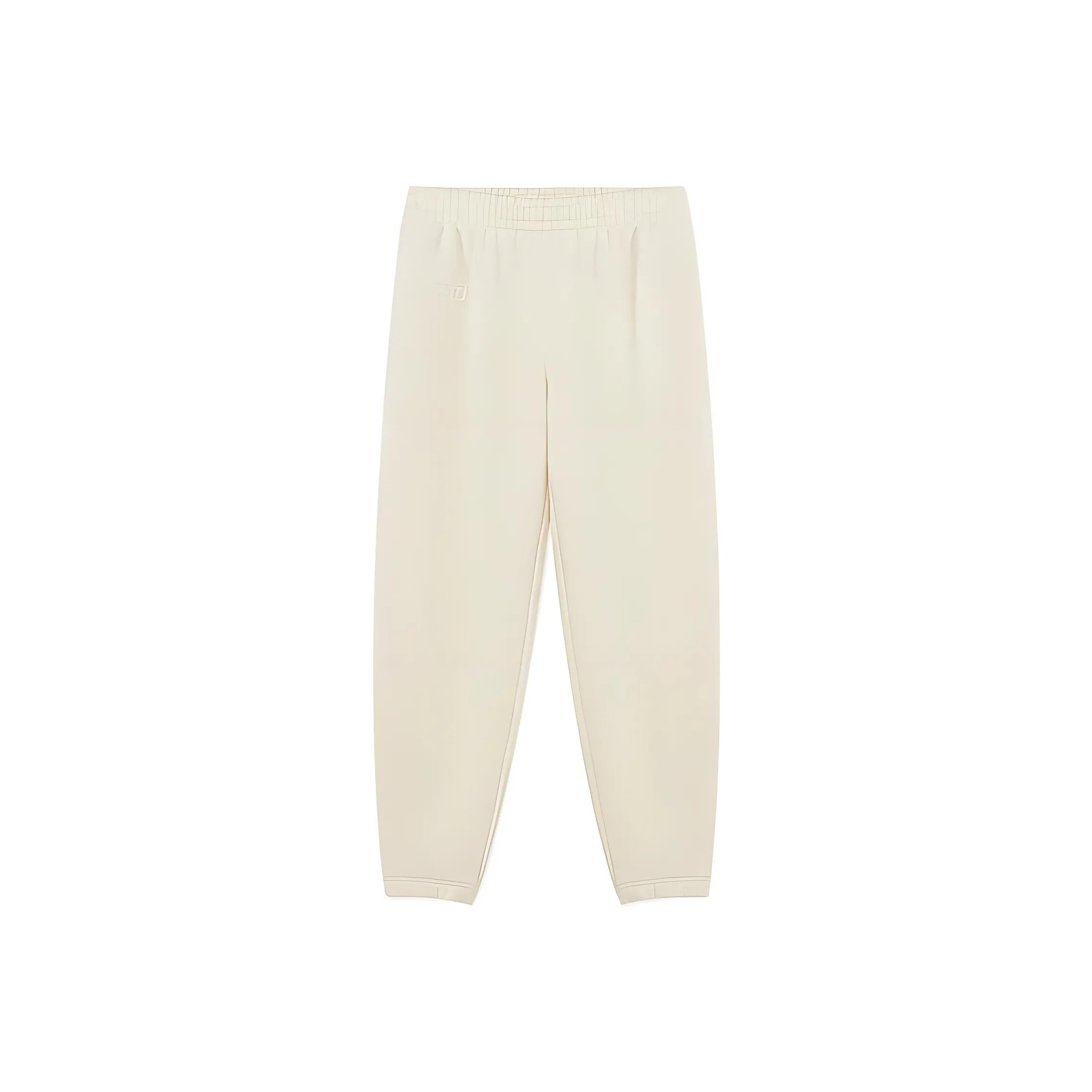 LACOSTE Вязаные тренировочные брюки женские кремово-белый