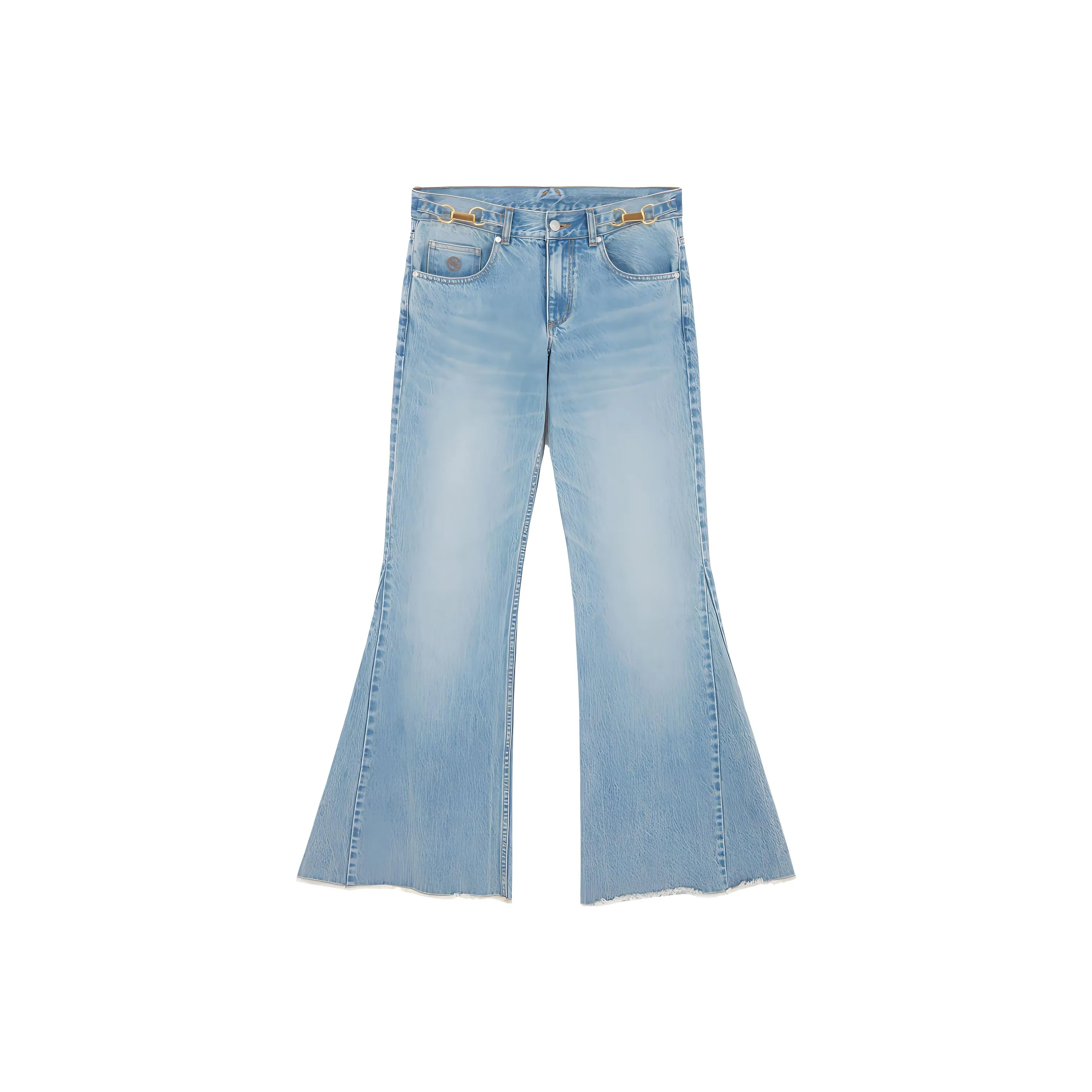 Stella McCartney Mid Rise Frayed Edge Bbootcut Jeans
