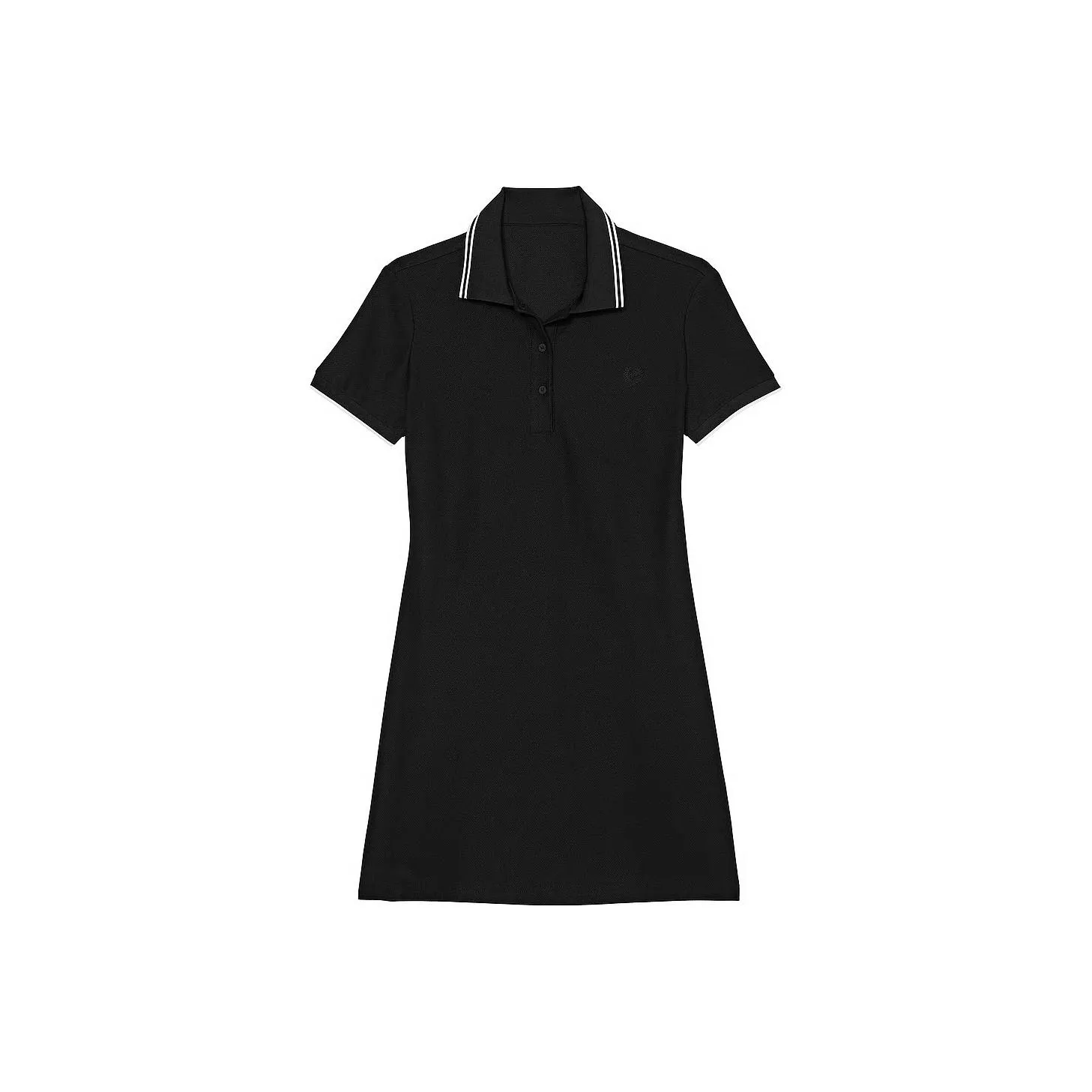 Victoria's Secret PINK PIQUÉ POLO DRESS / Pure Black Short Sleeved Dress Women's Pure Black