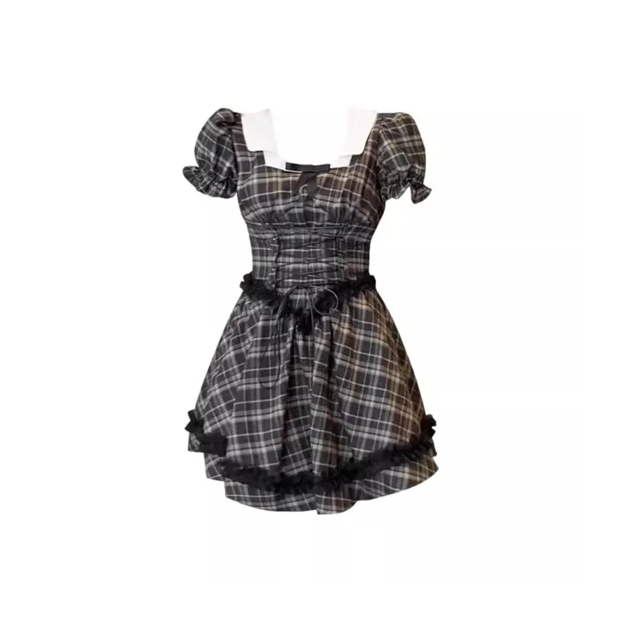 ARIADNAW STUDIO Короткий рукав Платье Женское Черное