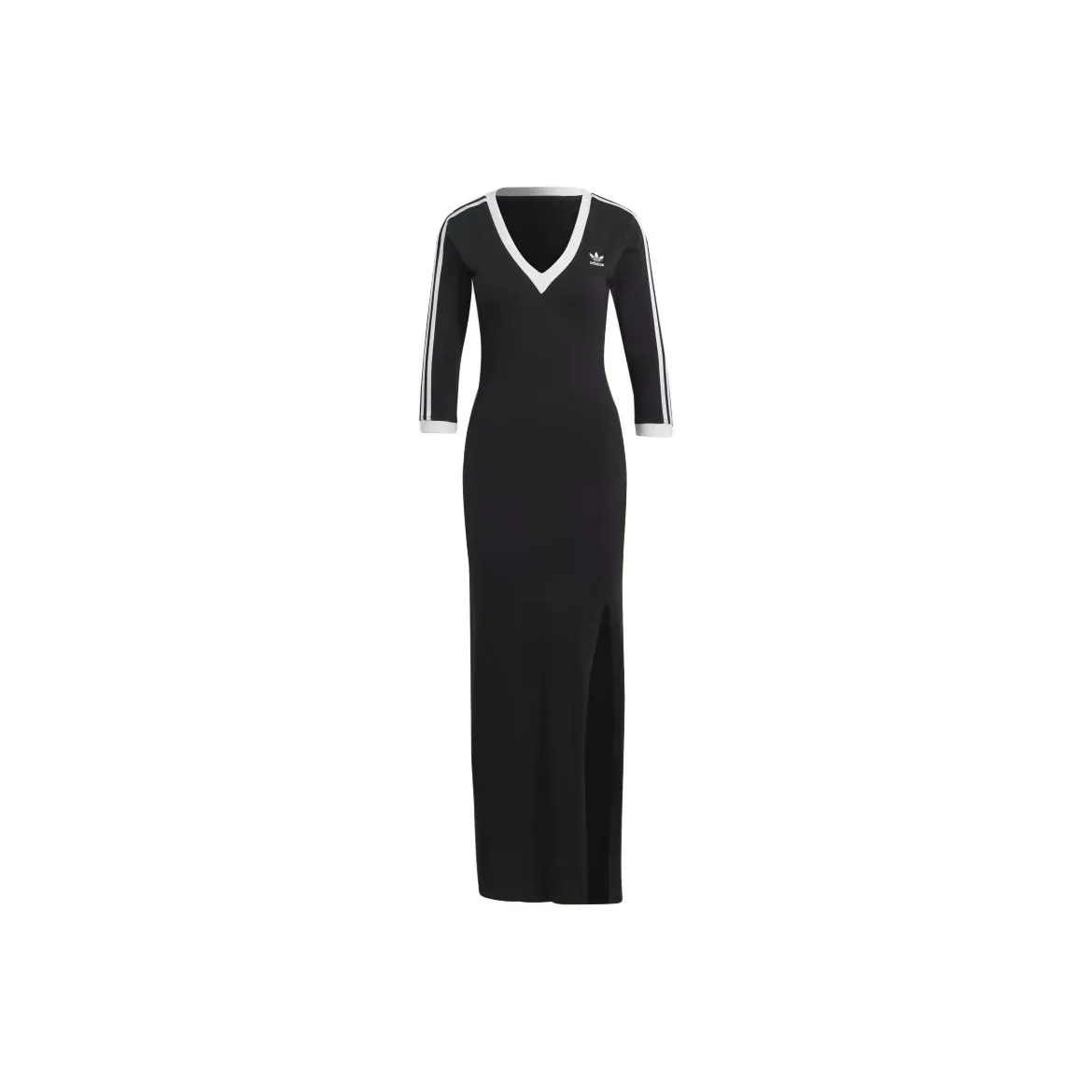 adidas originals Adicolor Classics 3 stripes Maxi Dress Black