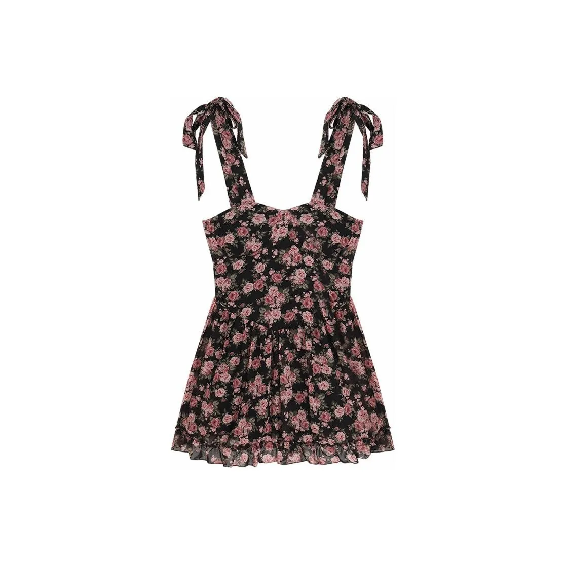 PUNCHUN Studio Slip Платье Женское Черное Розовое