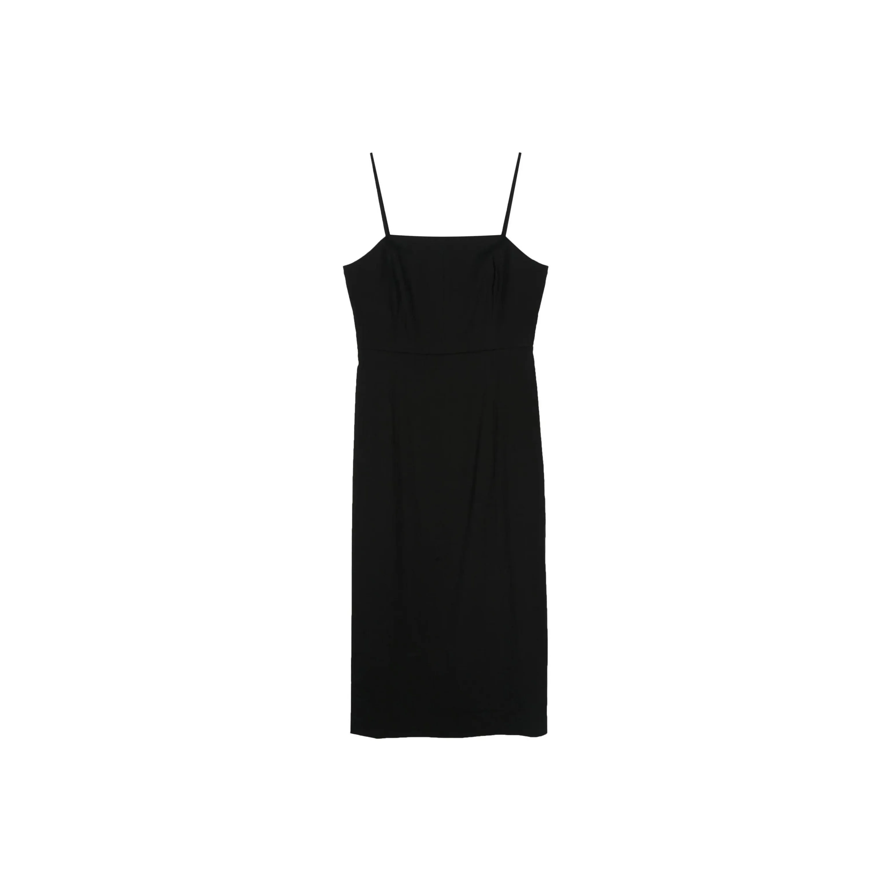 THEORY Square Neck Sleeveless A Line Midi Dress