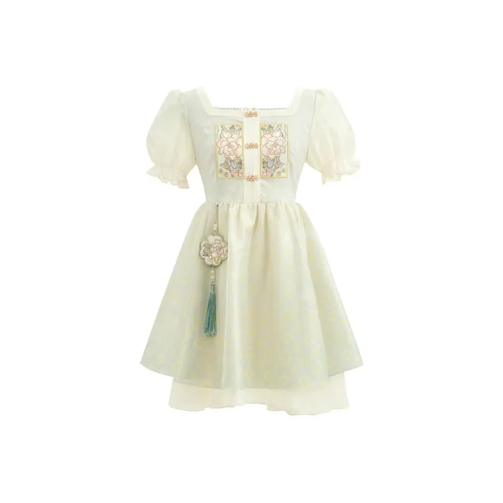 Snbl Зеленые Женские Короткие Платья с Рукавами