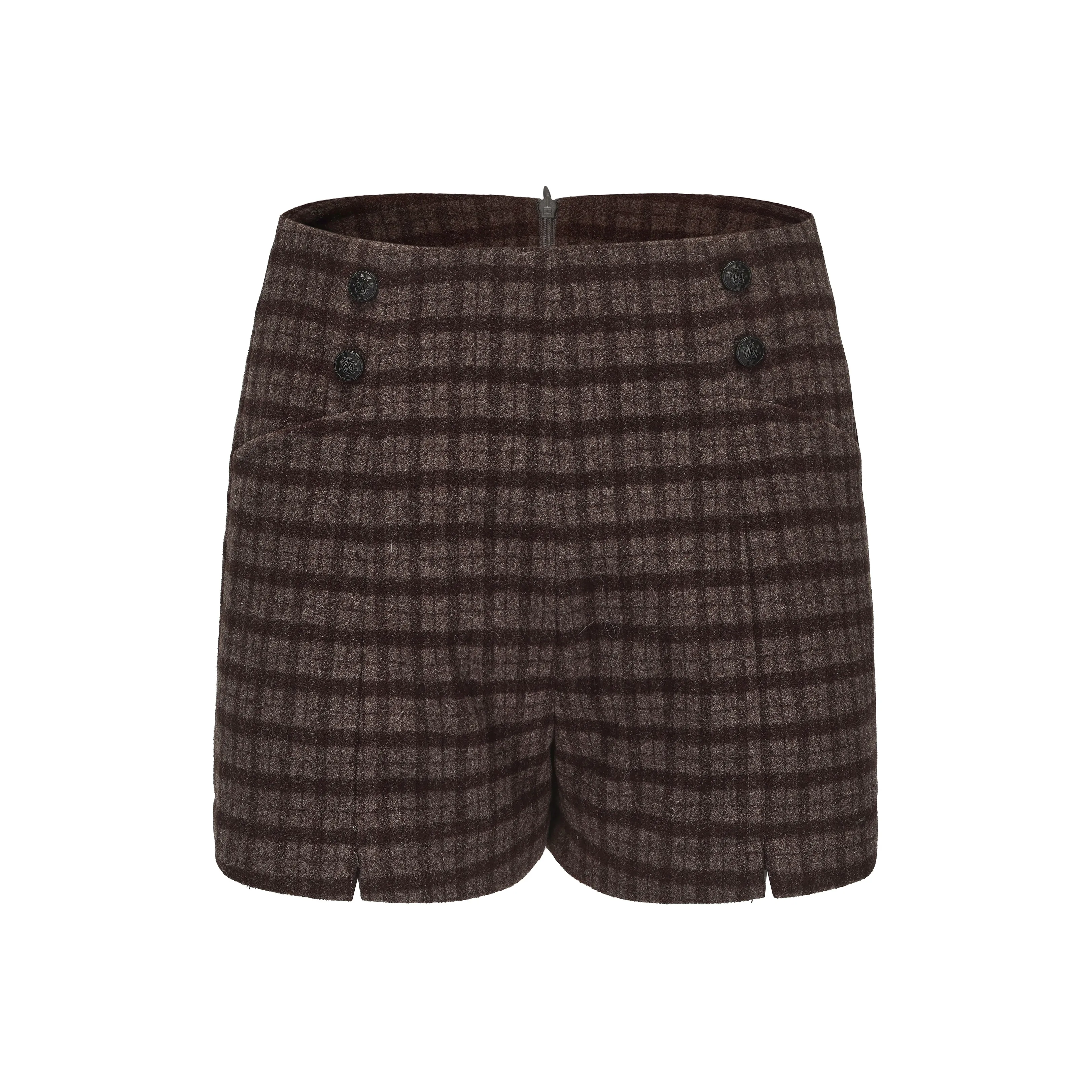 CHIWAWAMEME Повседневные шорты Женские Кофе