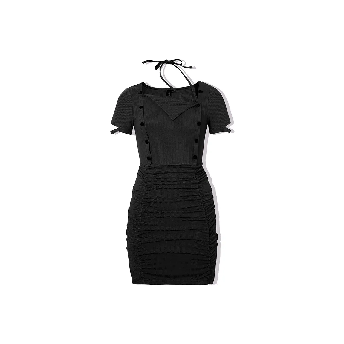 LA CRAWFISH Короткое платье с короткими рукавами женское