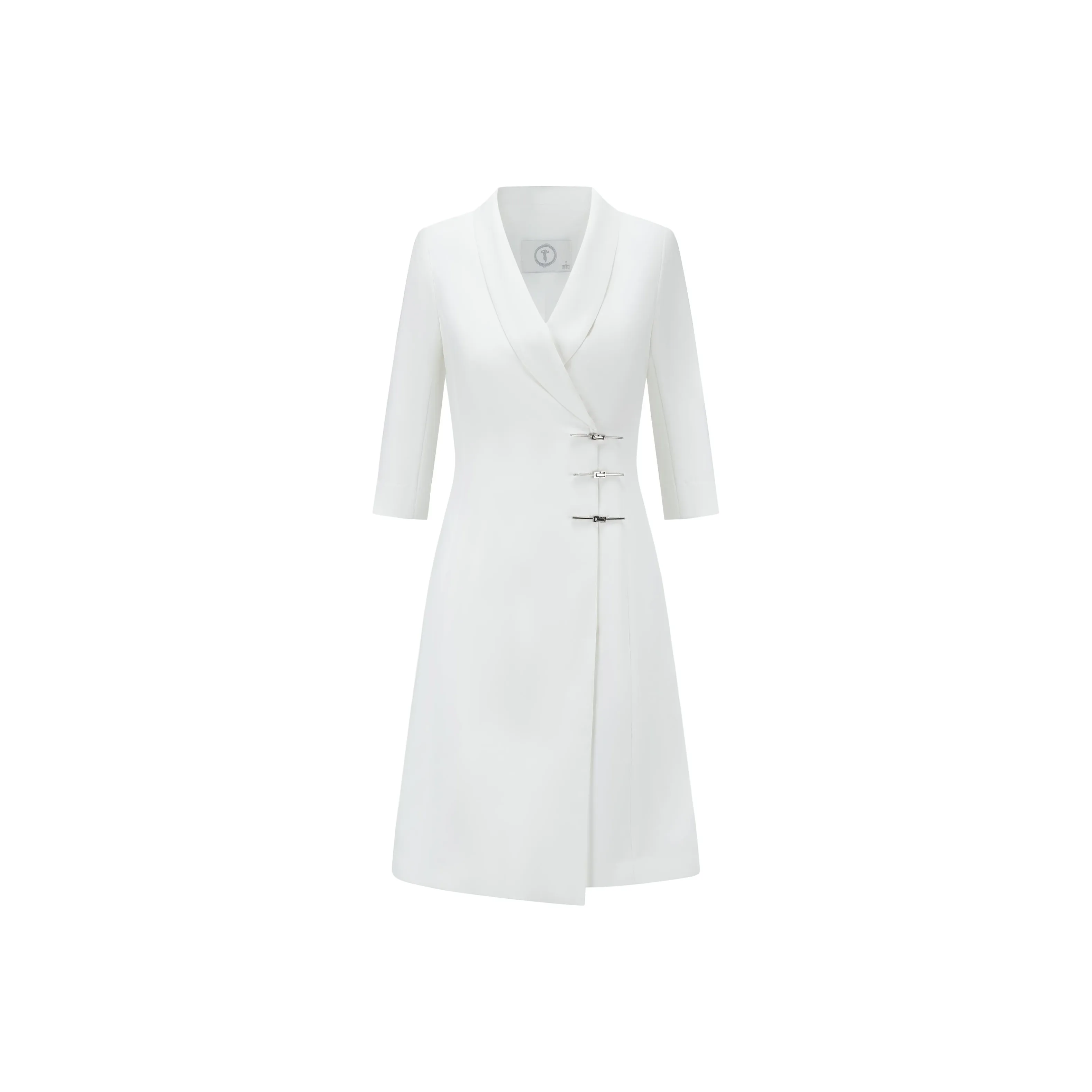 ONE SHALLOW Длинный рукав Платье Женское Белое