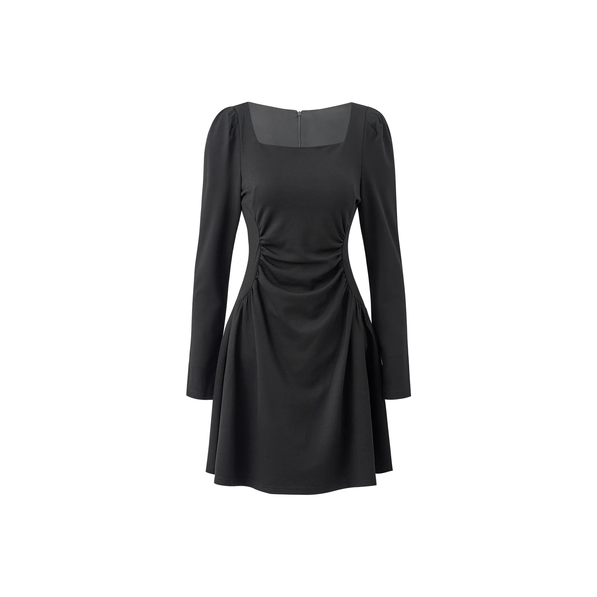 XUANSHU Long Sleeved Dresses Women's Black