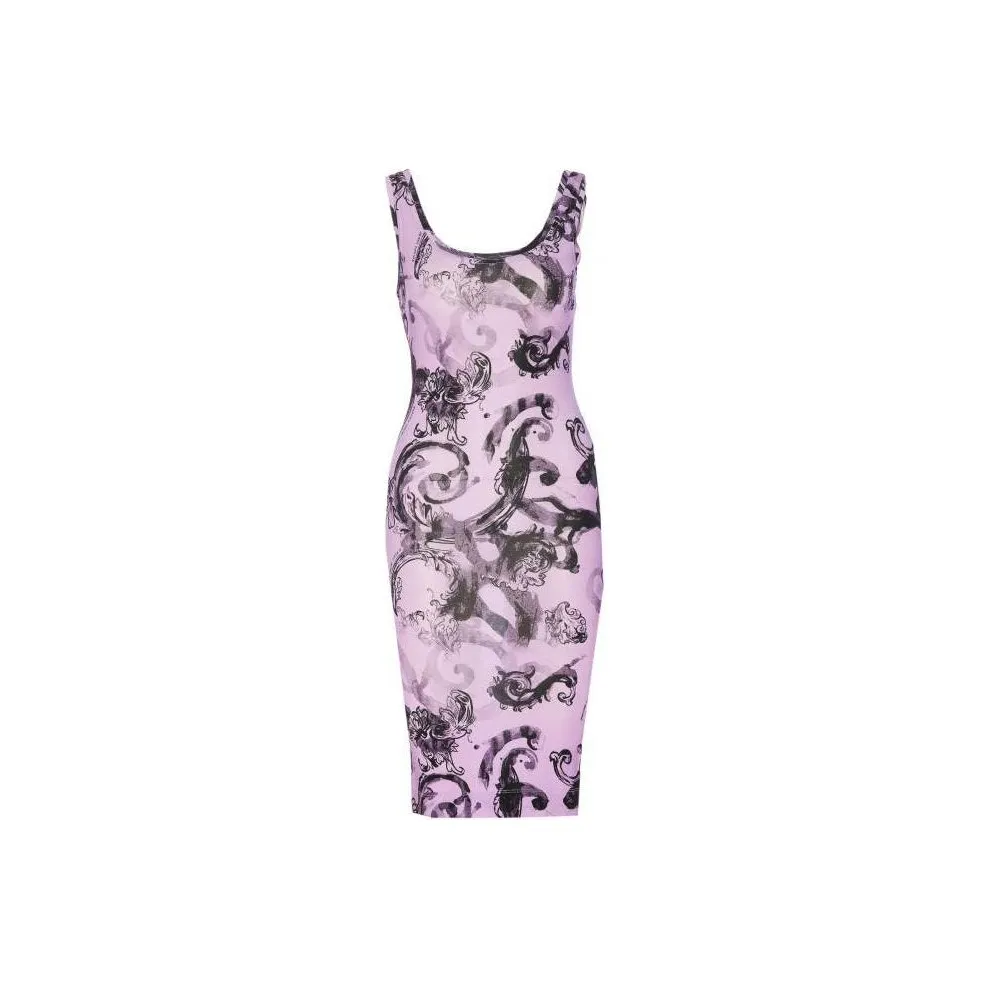 VERSACE JEANS COUTURE Без рукавов Платье Женское Фиолетовое