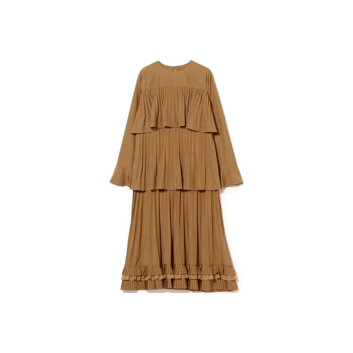 Beams Long Sleeved Dress Women's Brown