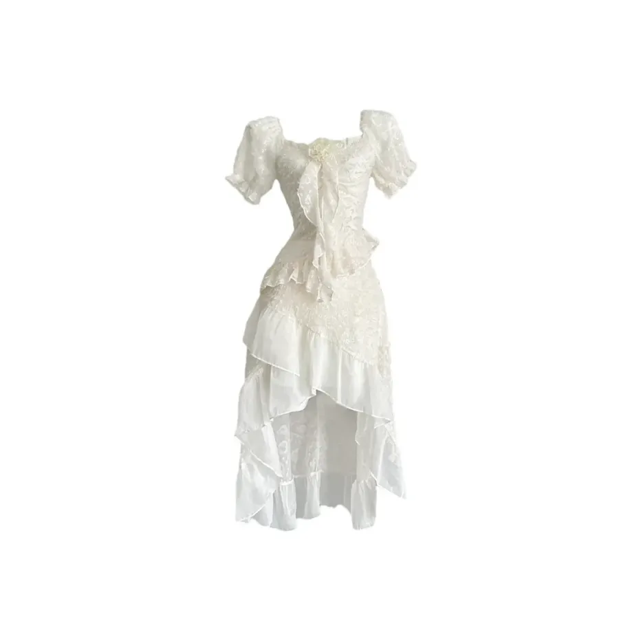 ZCDECO Short Sleeved Dress Women's Apricot