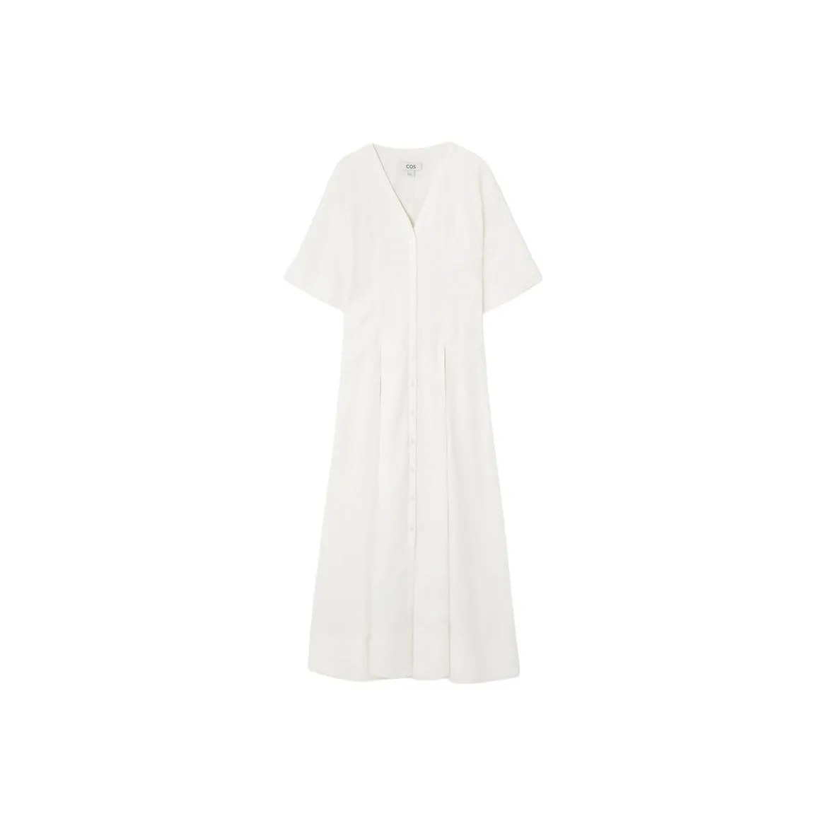 COS Short Sleeved Dress Women's White