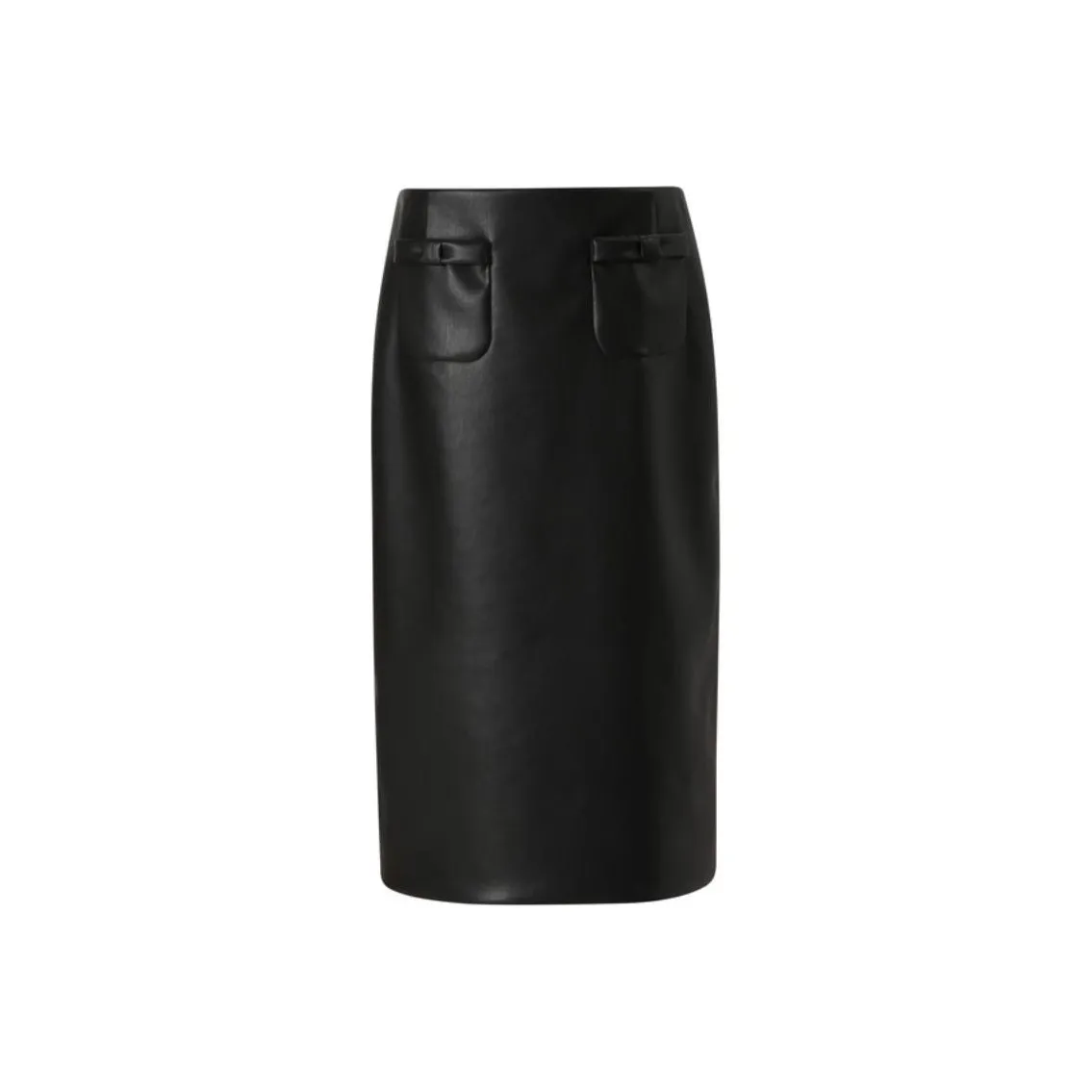 III VIVINIKO Leather Long Skirt Women's Black