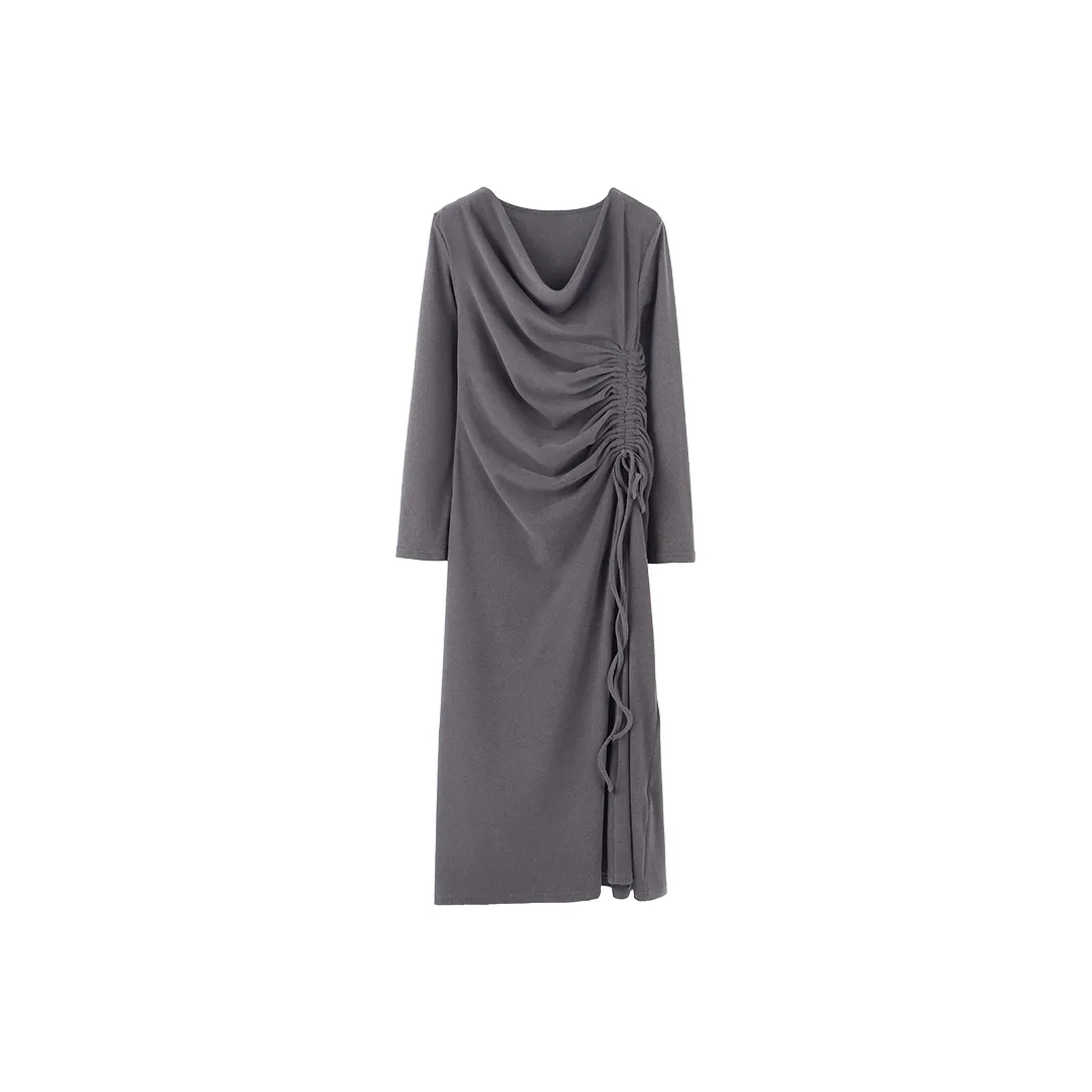 AHDO Long-Sleeved Dresses Women's Dark Gray