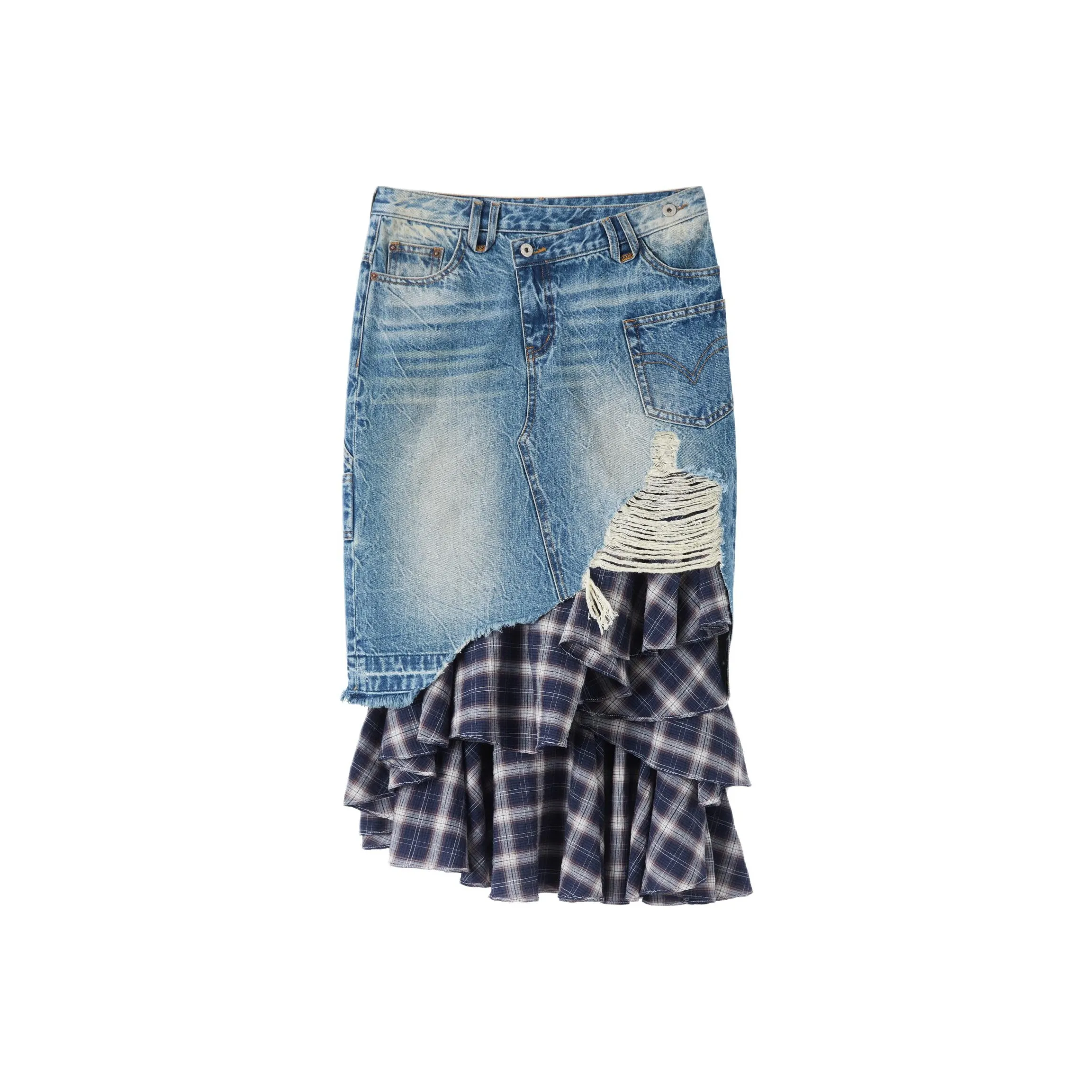 RUNTOTHEFUTURE Denim Long Skirt Women's Blue