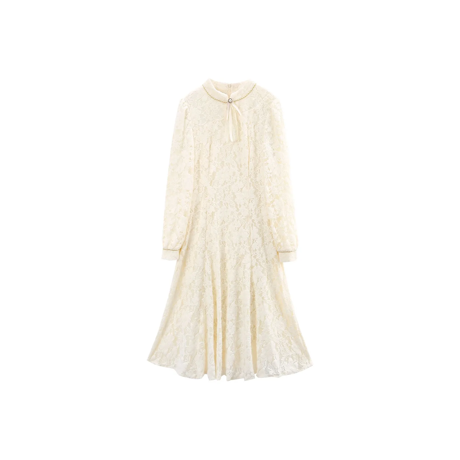 A Paradise For Awakening Long Sleeved Dress Women's Beige