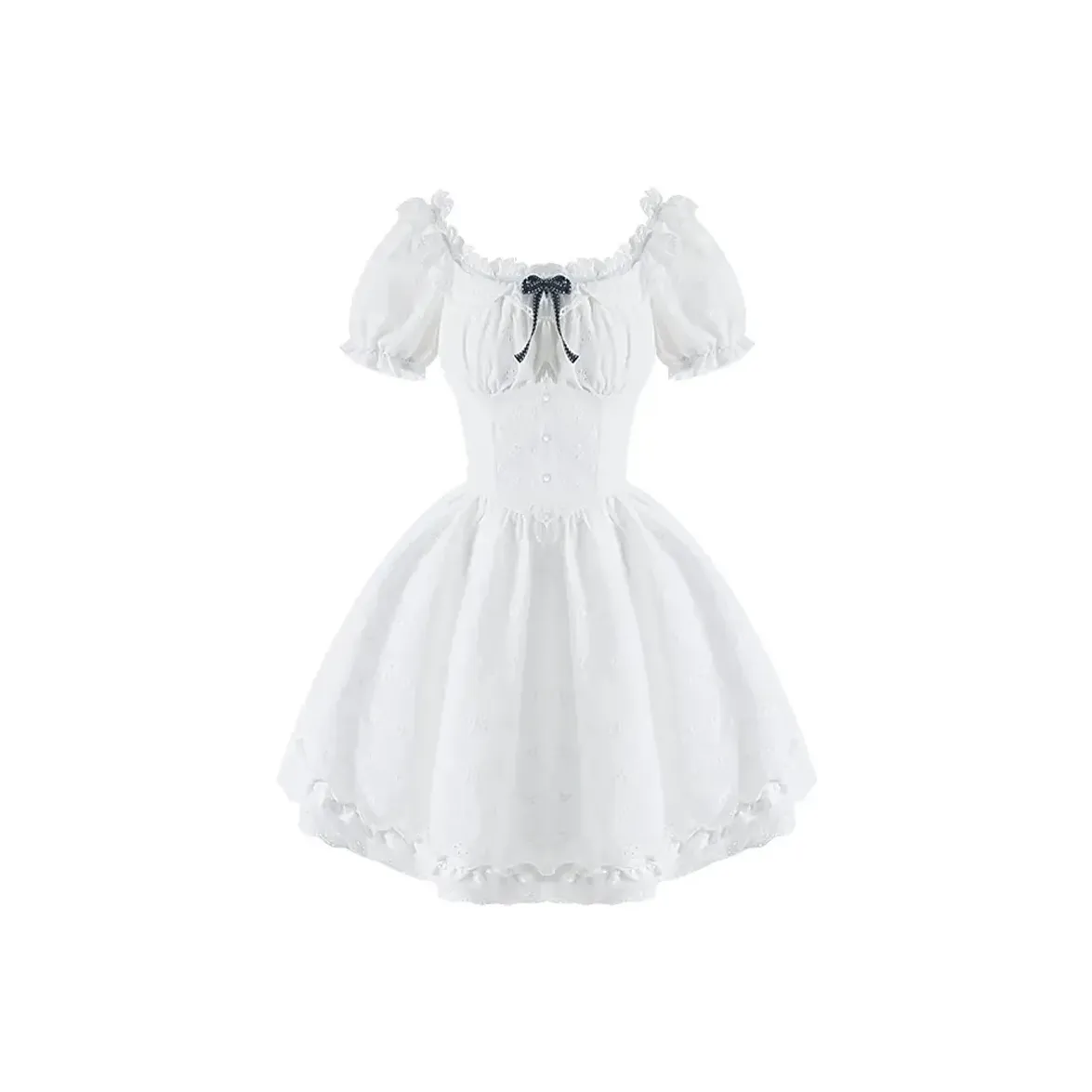 ZUKIZUKI Короткое платье с короткими рукавами женское белое