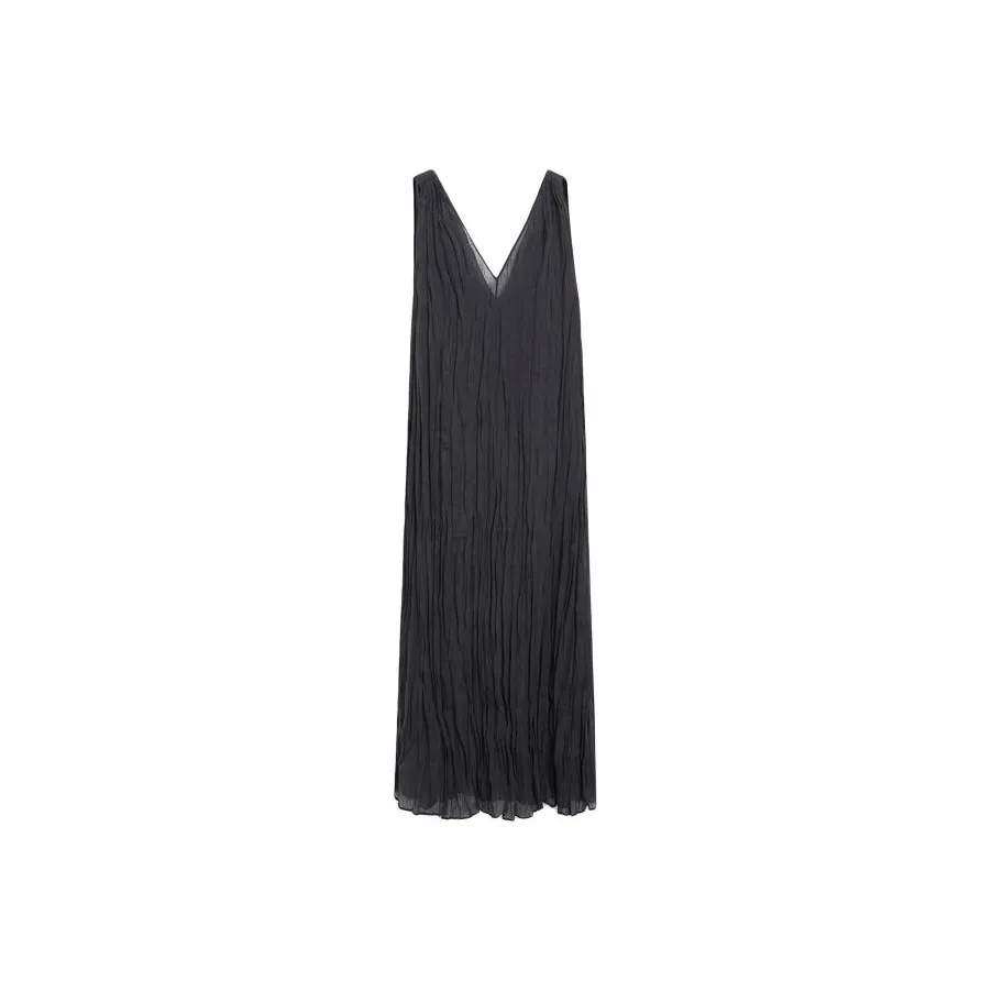 Massimo Dutti Sleeveless Dress Women's Gray