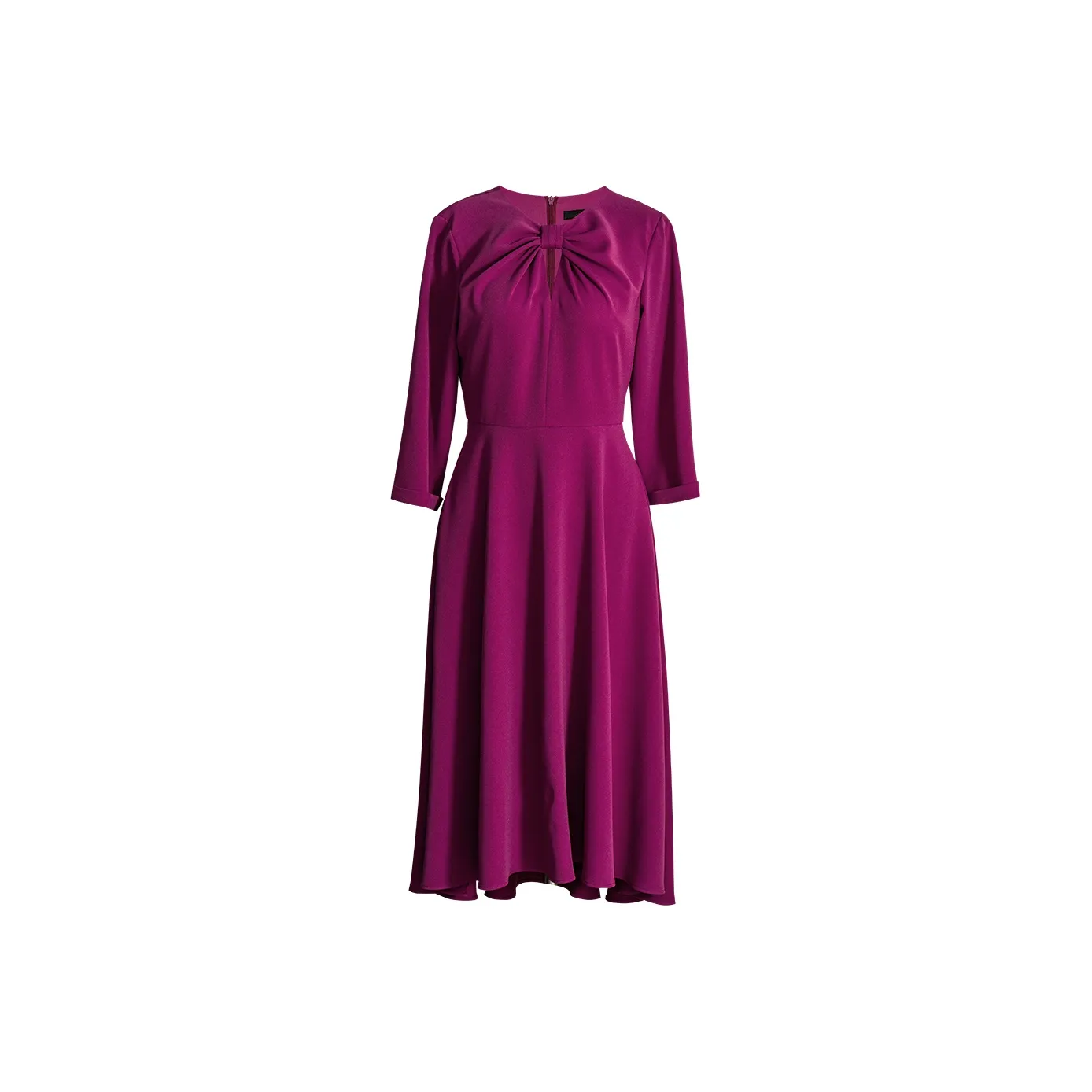 ROEYSHOUSE Длинное платье с длинными рукавами женское розово-красное