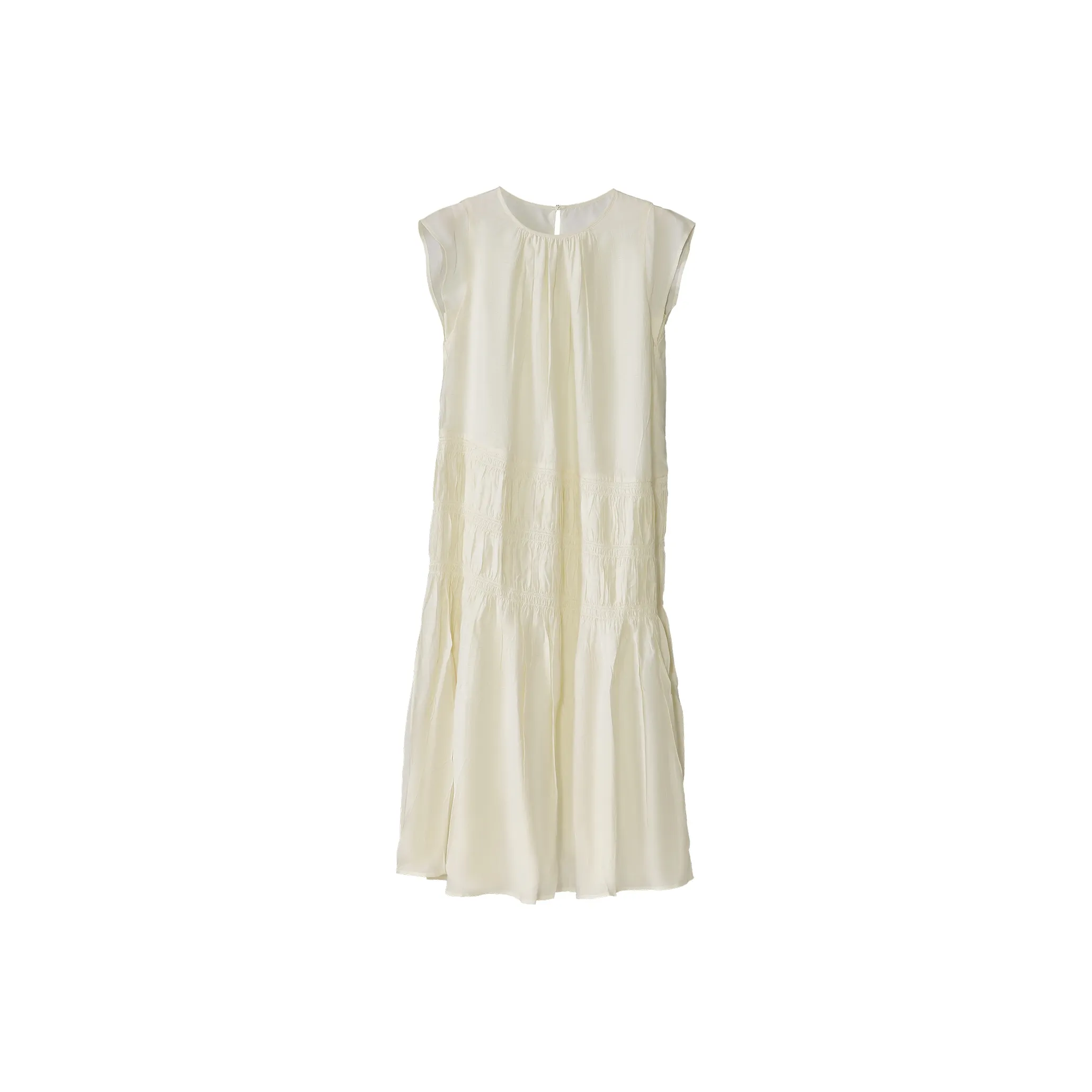 Fstudio Short Sleeved Dresses Women's Beige Yellow