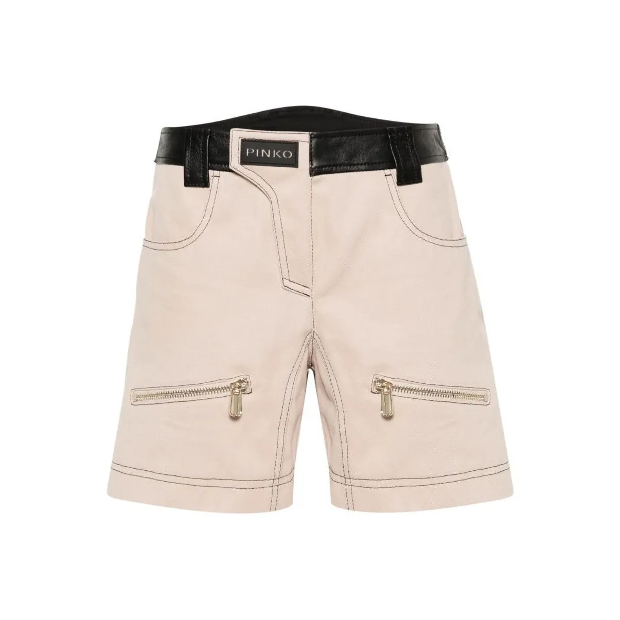 PINKO SS24 Повседневные шорты Женские Бежевые