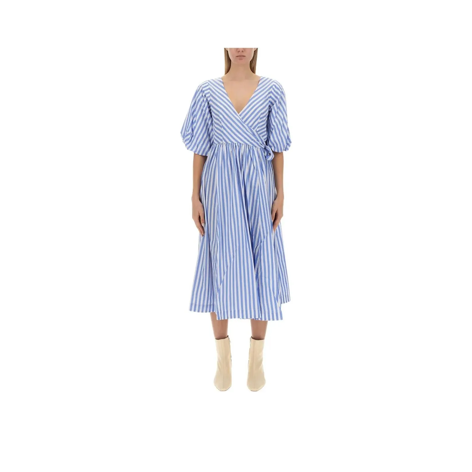 Staud Short-Sleeved Dresses Women's Blue