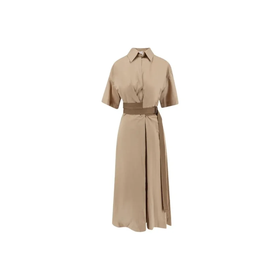 Brunello Cucinelli Short Sleeved Dresses Women's Camel