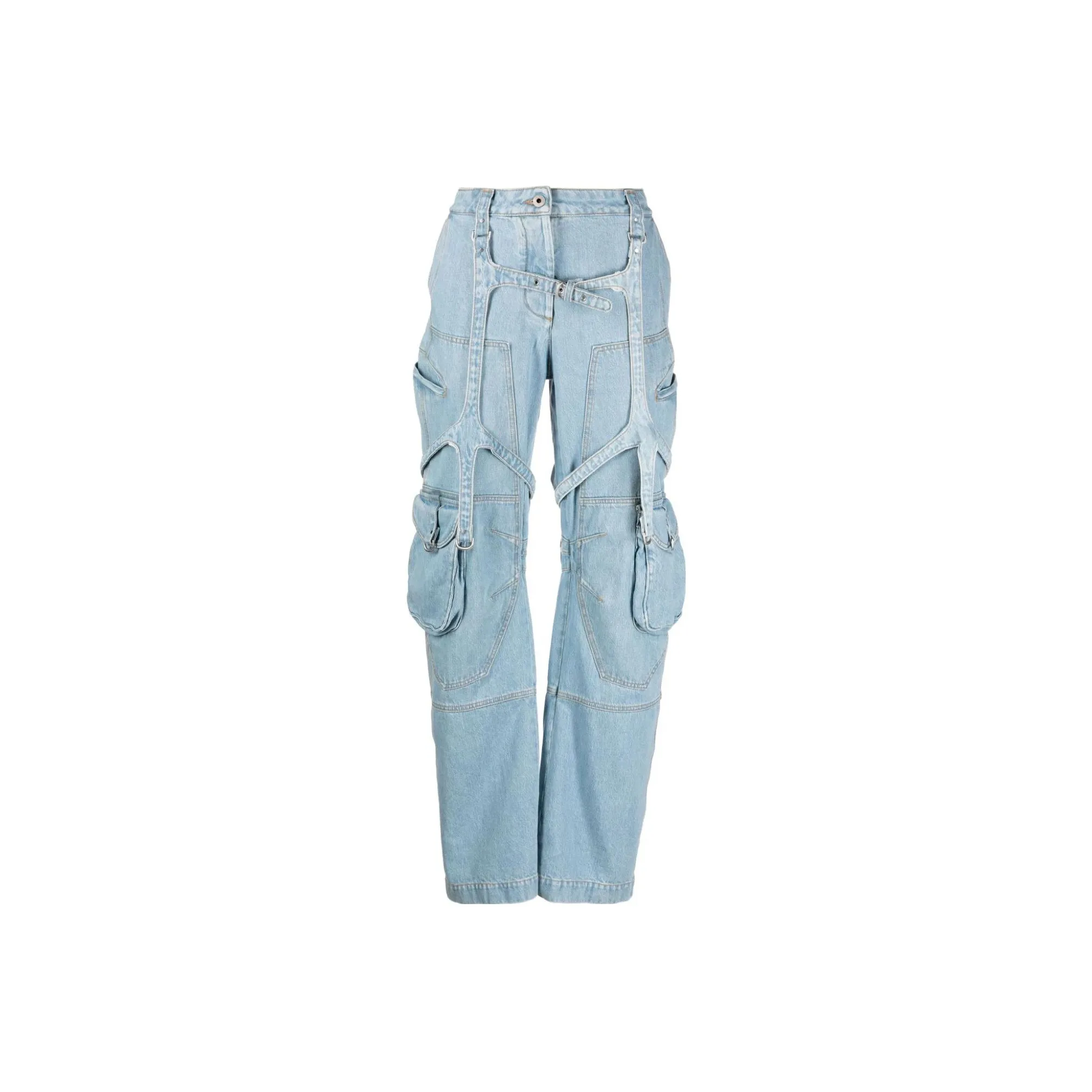 OFF WHITE Bleach Cargo Wide leg Jeans