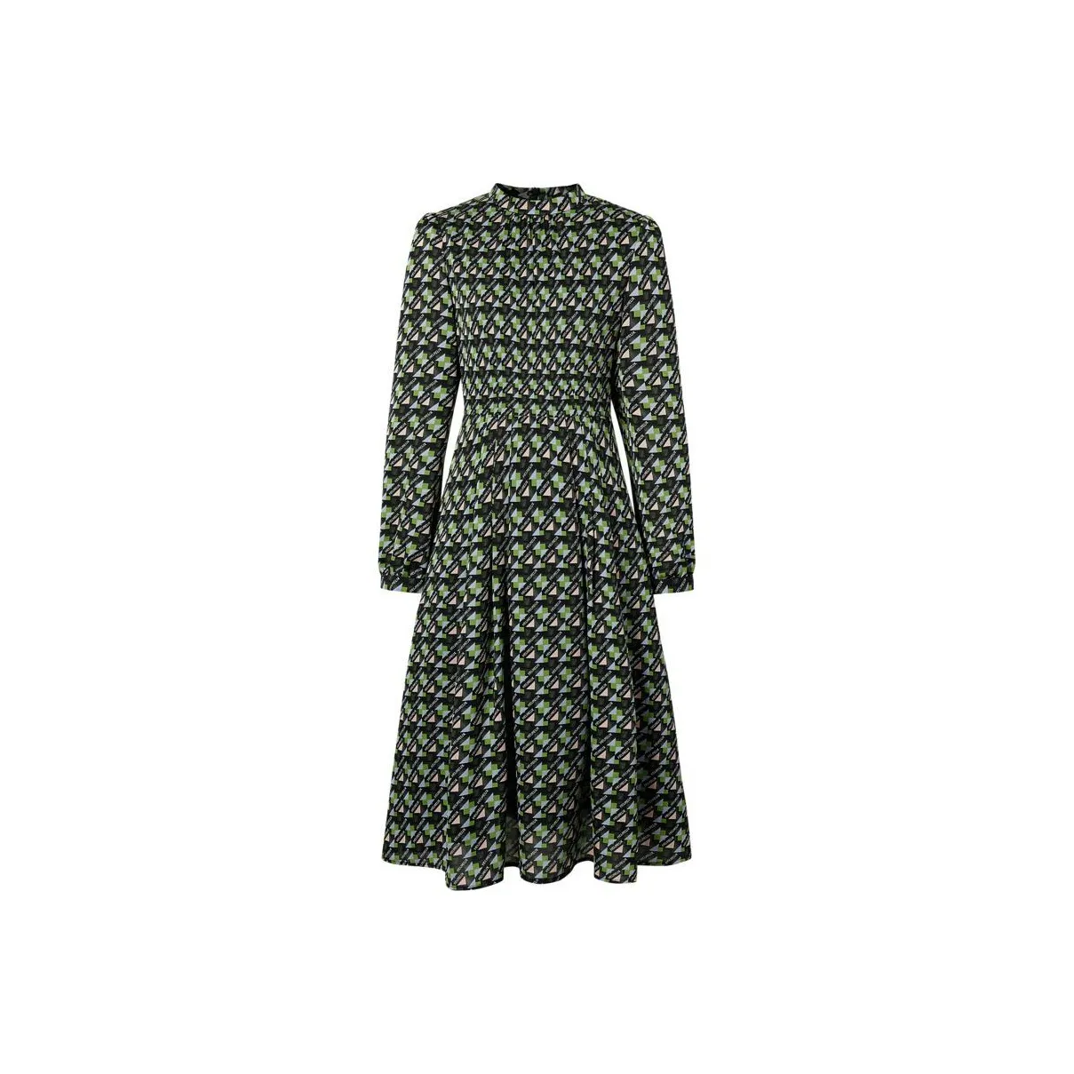 JZ. ANNAKRO Длинное платье с длинными рукавами женское цветочный черный