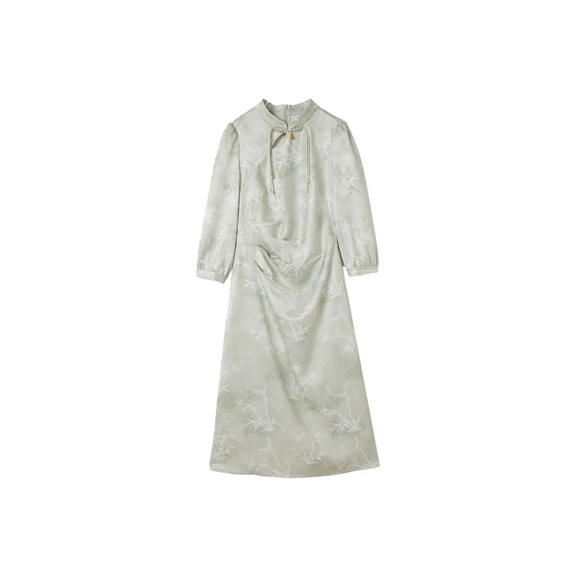 XIANGYING Long-Sleeved Dresses Women's Green