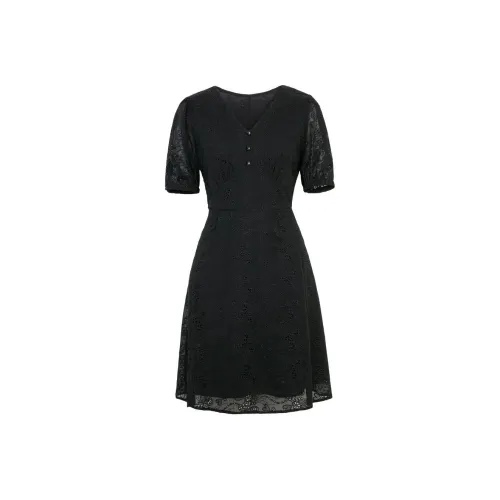 XG Black Женские Короткие Платья с Рукавами