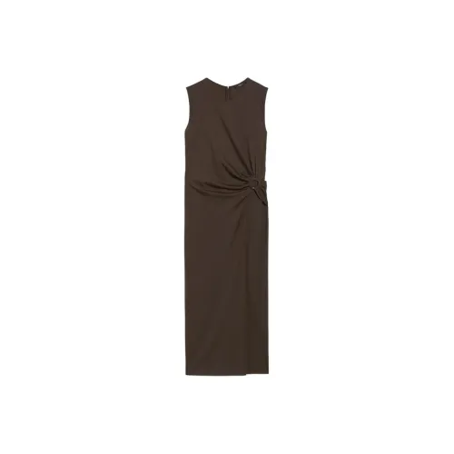 WEEKEND MaxMara Темно-кофейные Женские Платья без рукавов