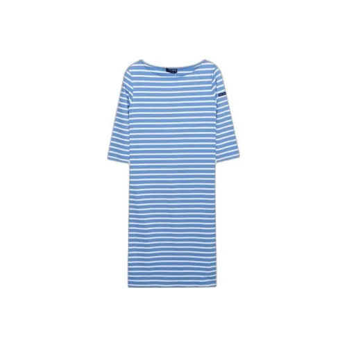 SAINT JAMES Blue Женские Короткие Платья с Рукавами
