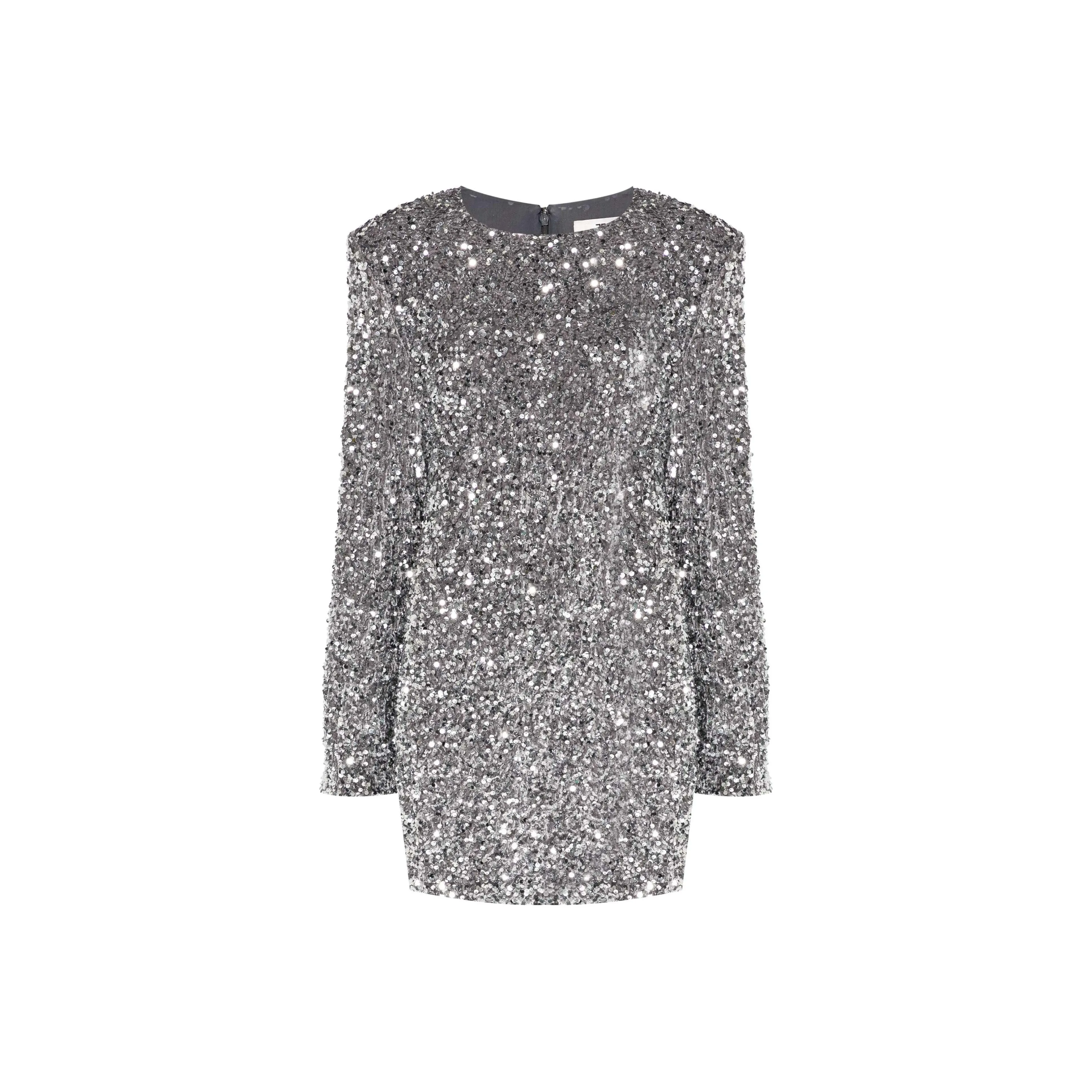 Elisabetta Franchi Sequinned Chenille Mini Dress