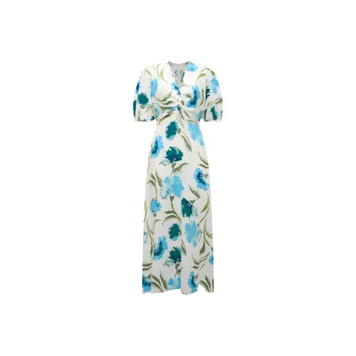 Diane von Furstenberg Многоцветные Женские Короткие Платья с Рукавами