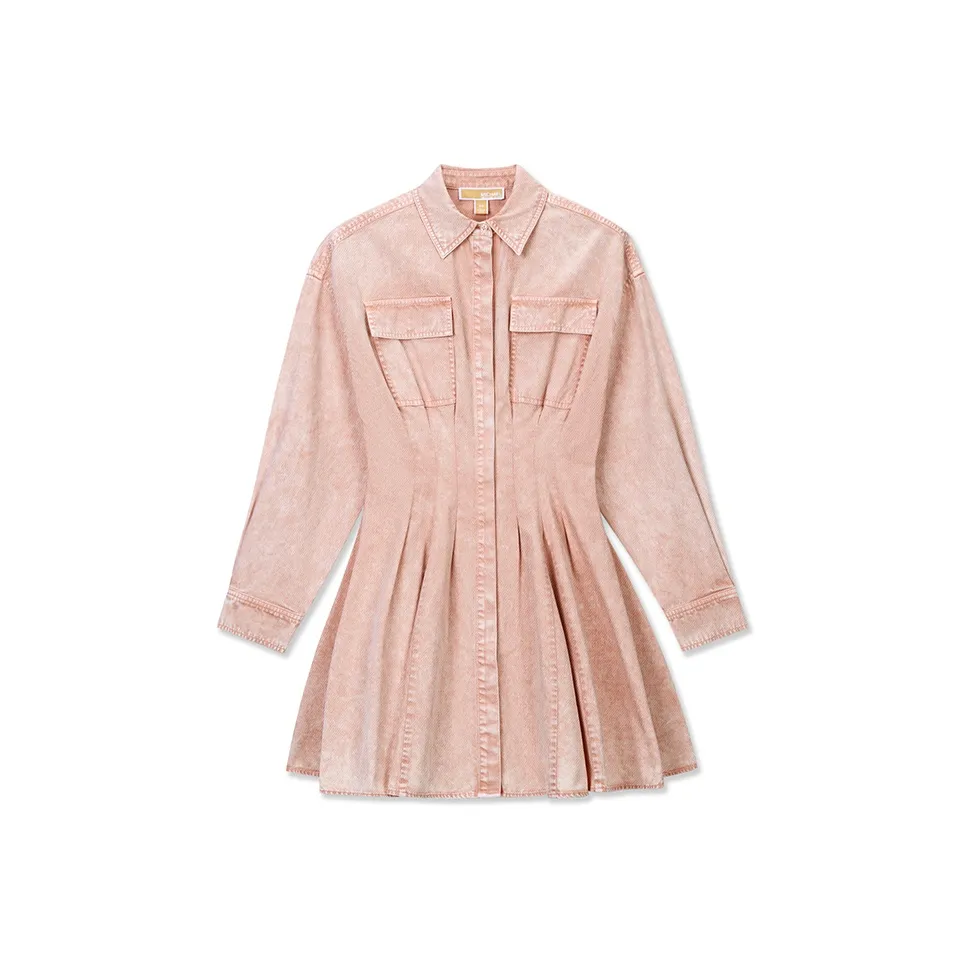 MICHAEL KORS Garment Dyed Denim Shirtdress
