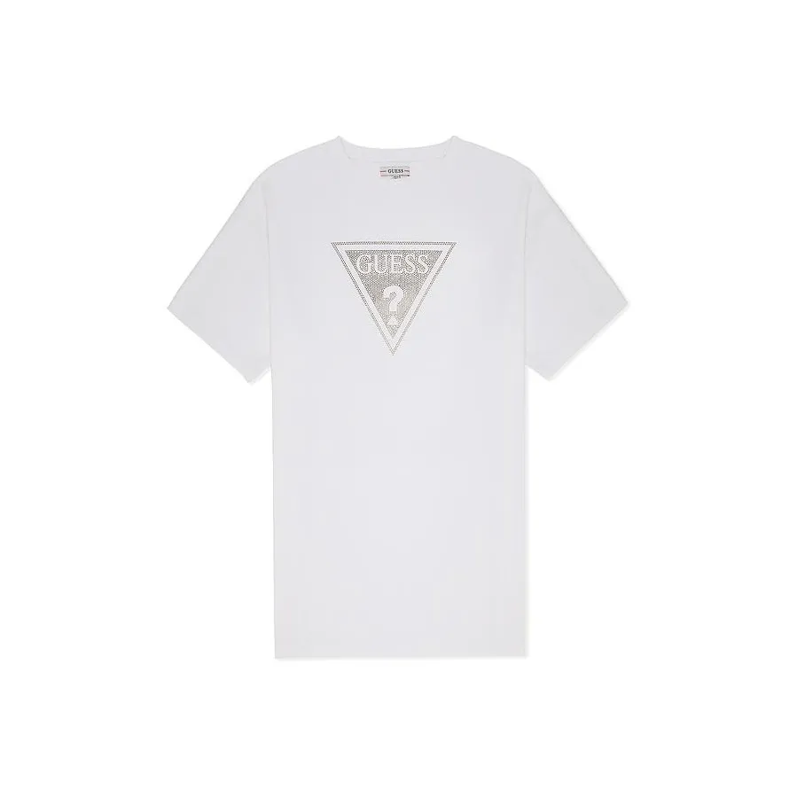 GUESS Short Sleeved Dress Women's Optical White