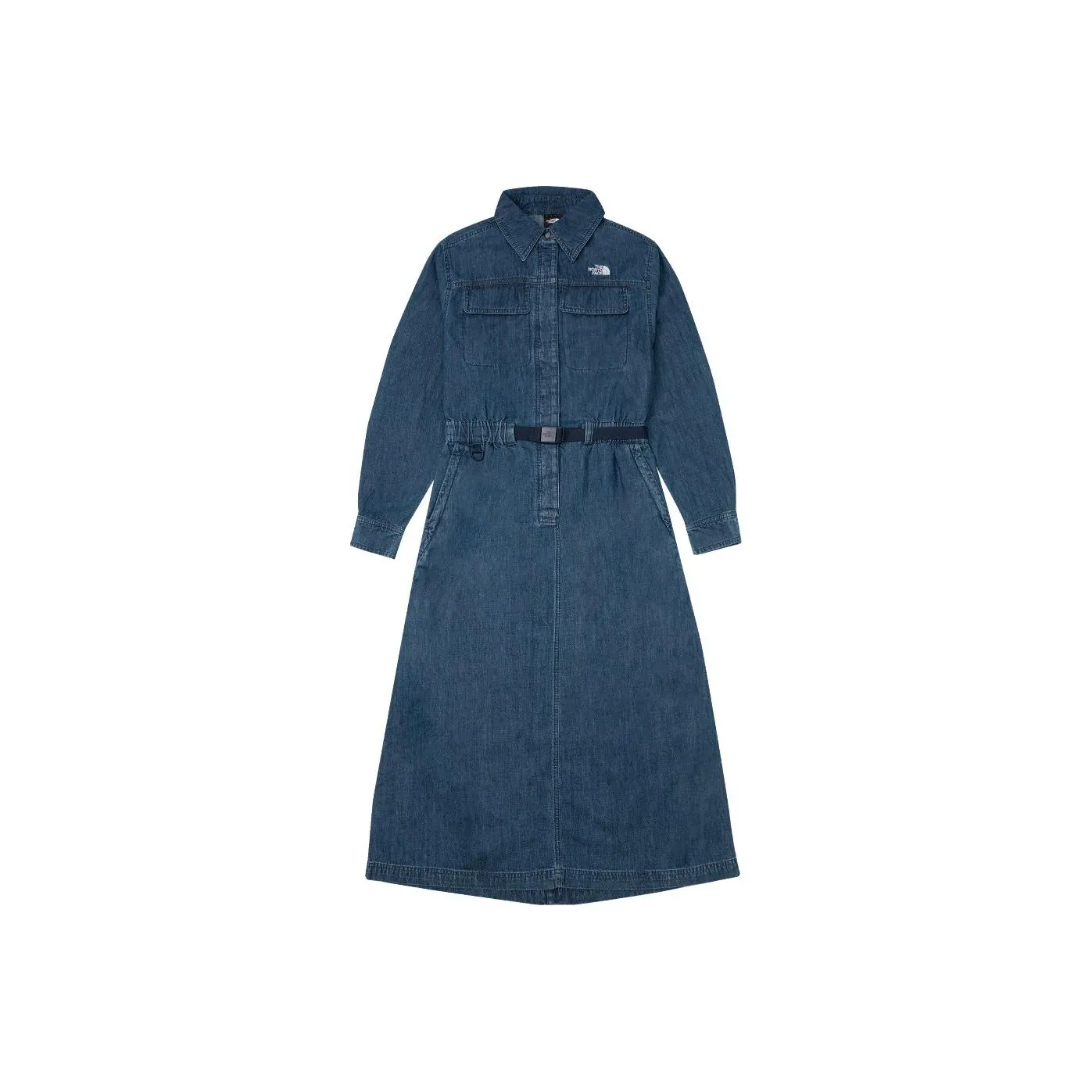 THE NORTH FACE Длинное платье с длинными рукавами женское синее