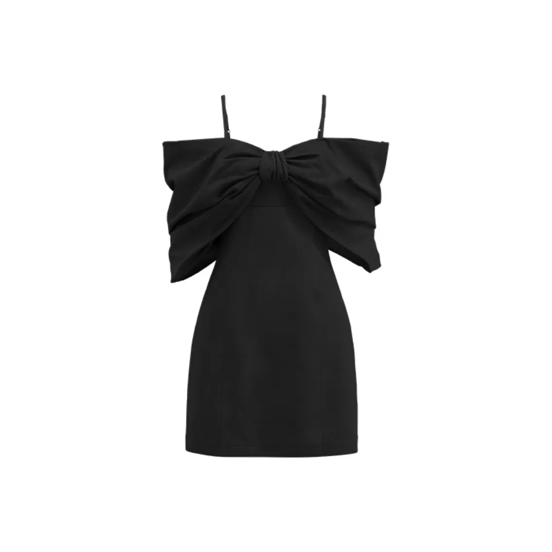 AFGGD Короткий рукав Платье Женское Черное