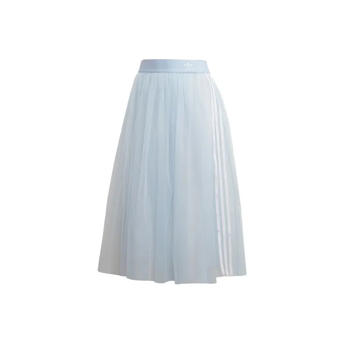adidas originals Women's High Waist Long Skirt 'Tulle Blue'