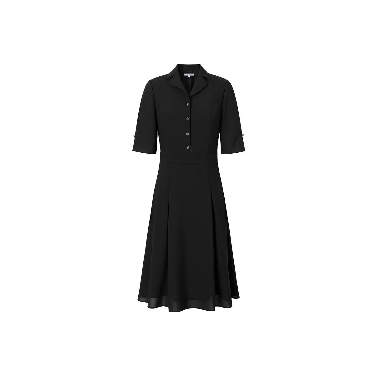 JZ Juzui Короткий рукав Платье Женское Черное