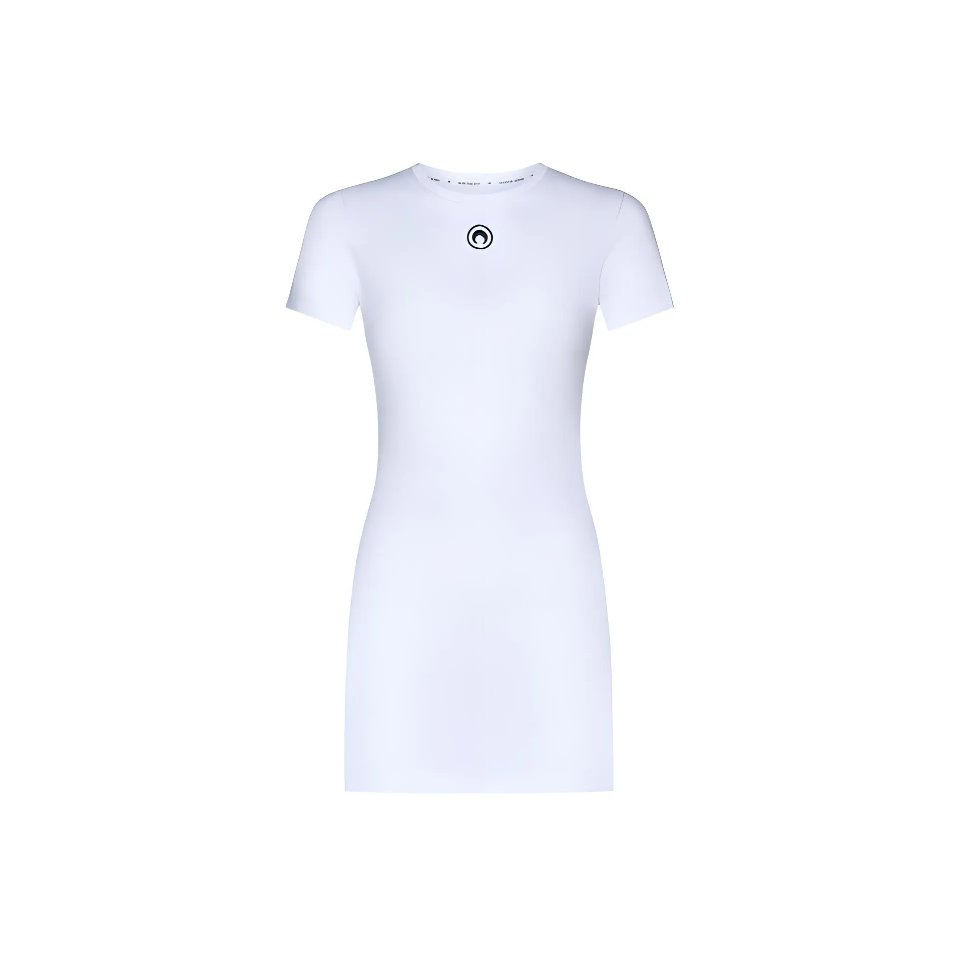 Marine Serre Moon Embroidered Short Sleeved Mini Dress