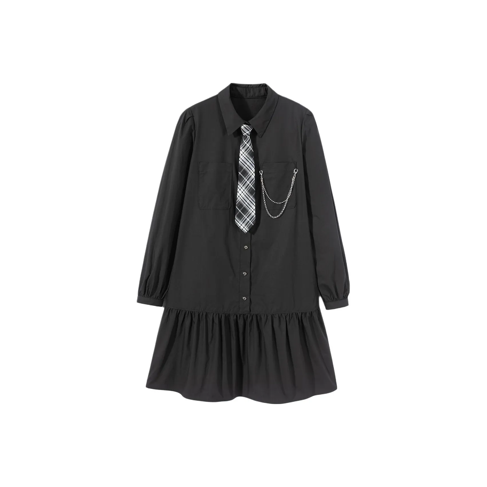 EICHITOO Long-Sleeved Dresses Women's Black