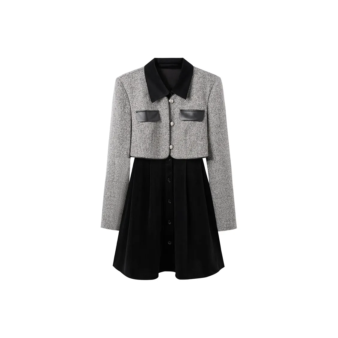 PEACEBIRD Длинное платье с длинными рукавами женское