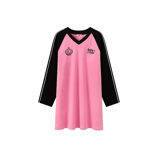 CHUU Long Sleeved Dress Women's Fuchsia