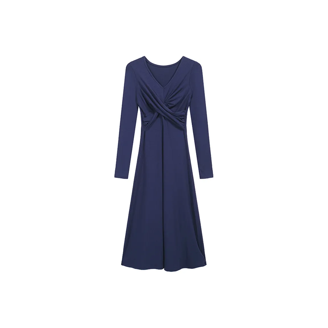 AFGGD Long Sleeved Dress Women's Blue