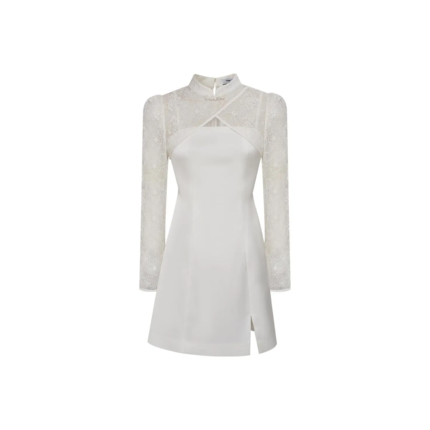 TAMMY TANGS Белое Женское Длинное Платье с Рукавами