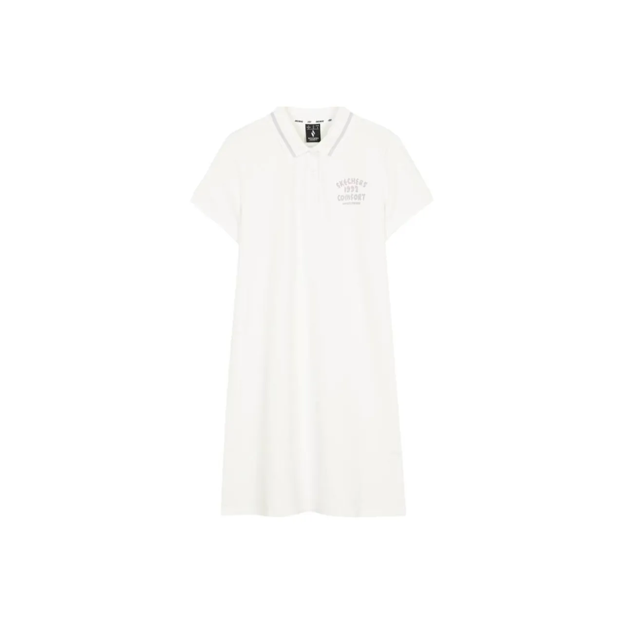 Skechers Short Sleeved Dress Women's Marshmallow White